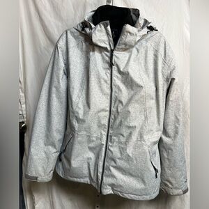 Pulse Winter Ski Jacket Women Xl Waterproof Windproof Vented Hooded Gray